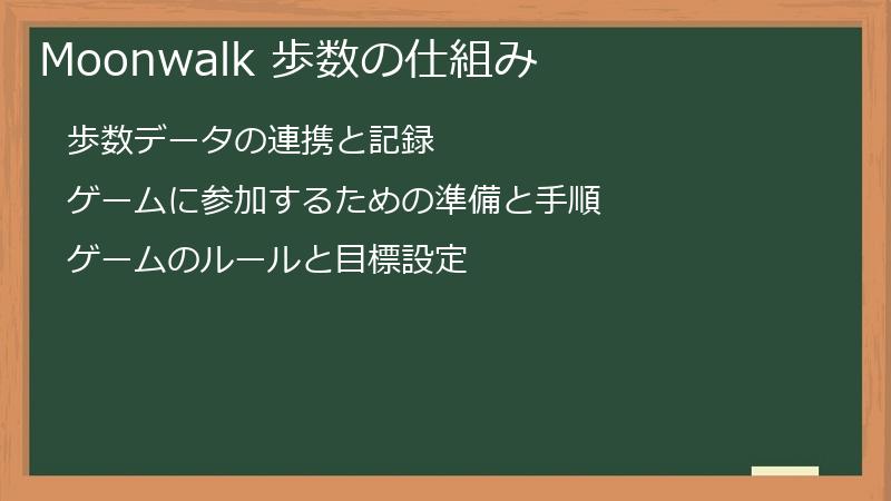 Moonwalk 歩数の仕組み