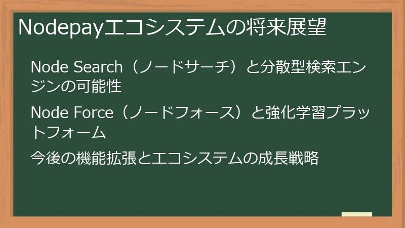 Nodepayエコシステムの将来展望