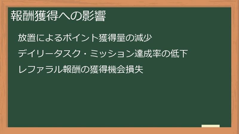 報酬獲得への影響