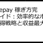 Nodepay 稼ぎ方完全ガイド：効率的なポイント獲得戦略と収益最大化