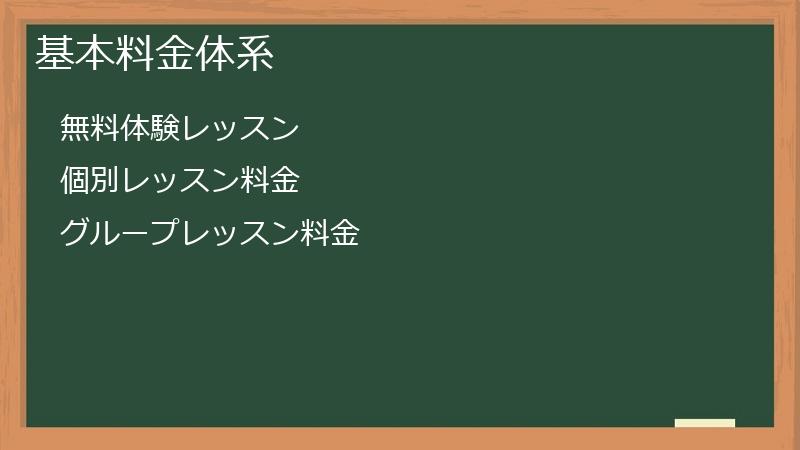 基本料金体系