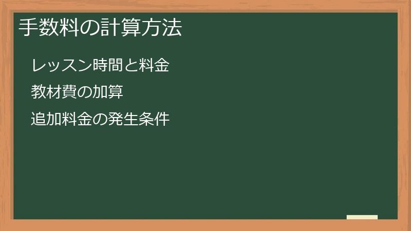 手数料の計算方法