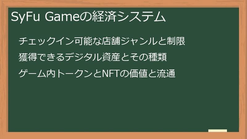 SyFu Gameの経済システム