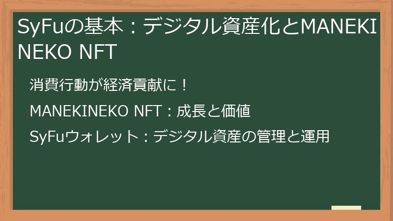 SyFuの基本：デジタル資産化とMANEKINEKO NFT