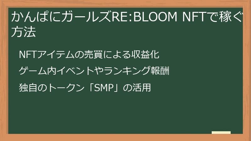 かんぱにガールズRE:BLOOM NFTで稼ぐ方法