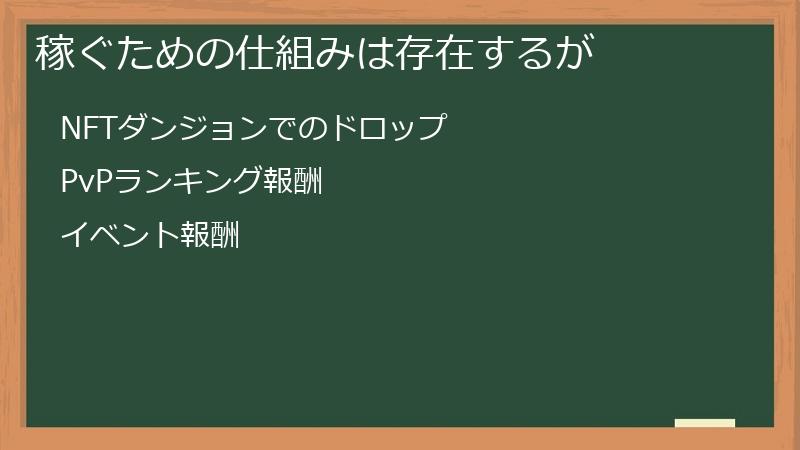 稼ぐための仕組みは存在するが