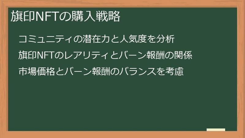 旗印NFTの購入戦略