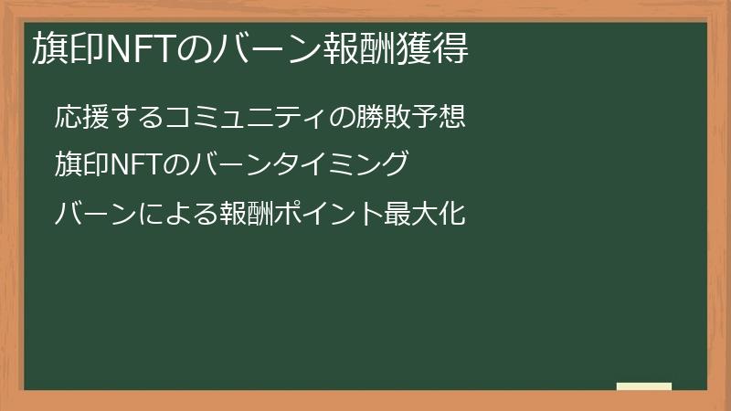 旗印NFTのバーン報酬獲得