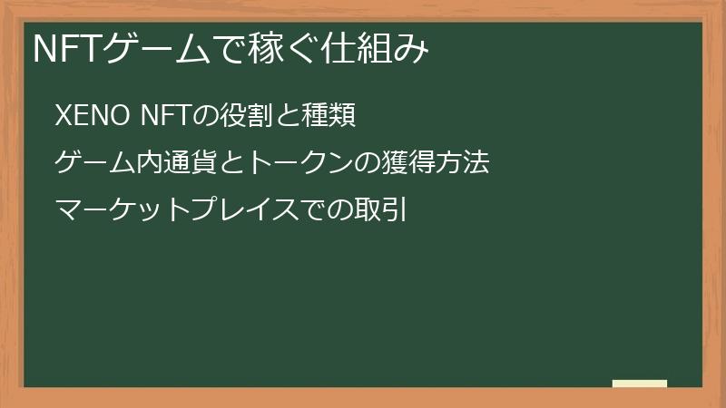 NFTゲームで稼ぐ仕組み