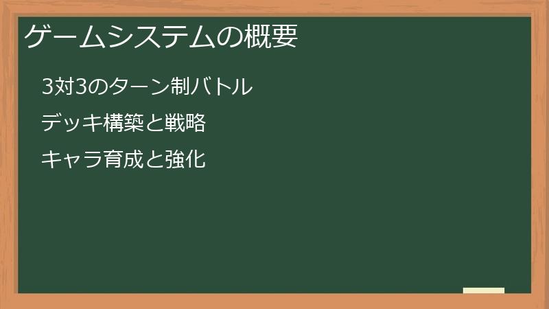 ゲームシステムの概要