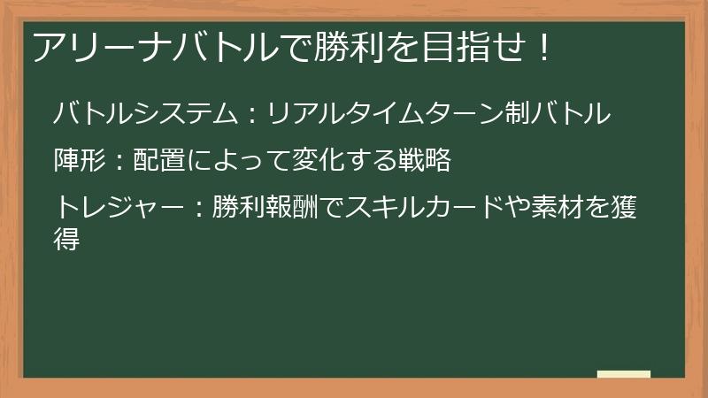 アリーナバトルで勝利を目指せ！