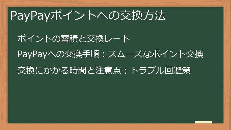 PayPayポイントへの交換方法