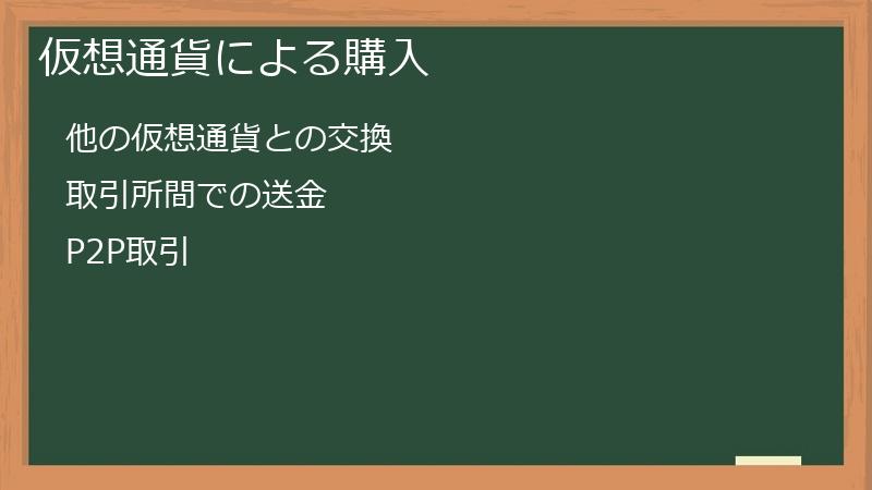 仮想通貨による購入