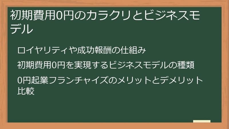 初期費用0円のカラクリとビジネスモデル