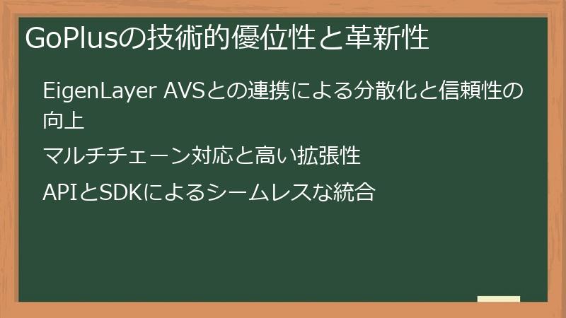 GoPlusの技術的優位性と革新性