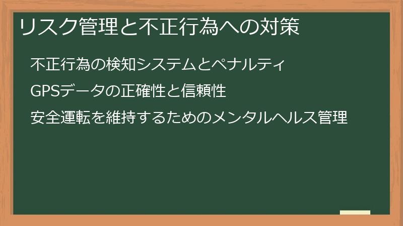 リスク管理と不正行為への対策