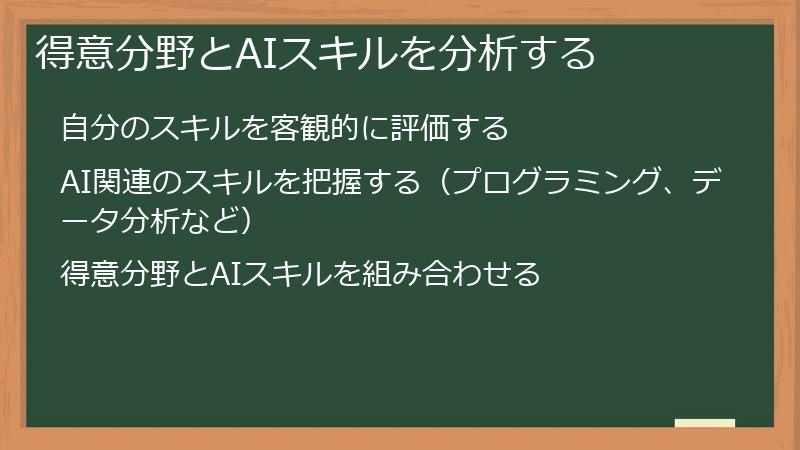 得意分野とAIスキルを分析する