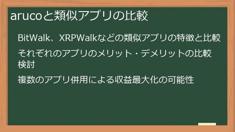 arucoと類似アプリの比較