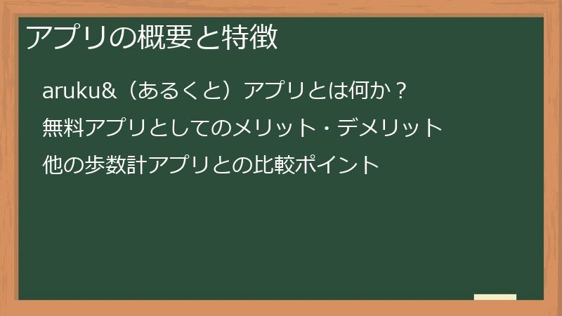 アプリの概要と特徴