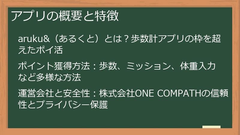 アプリの概要と特徴