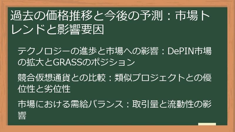 過去の価格推移と今後の予測：市場トレンドと影響要因