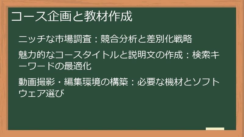 コース企画と教材作成