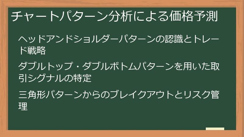 チャートパターン分析による価格予測