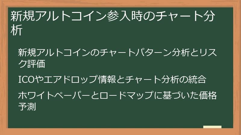 新規アルトコイン参入時のチャート分析