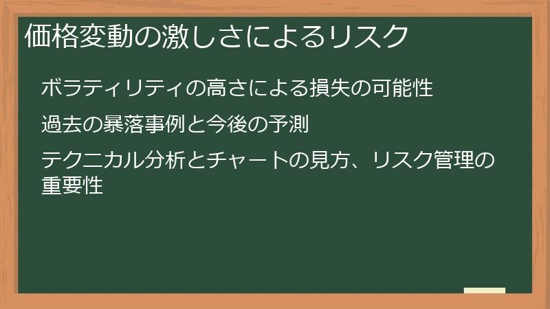 価格変動の激しさによるリスク