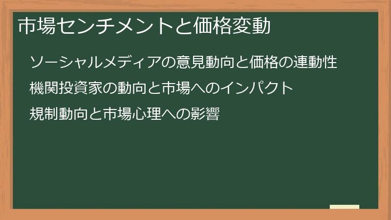 市場センチメントと価格変動