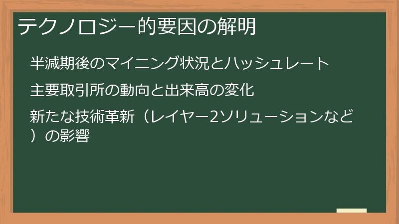 テクノロジー的要因の解明