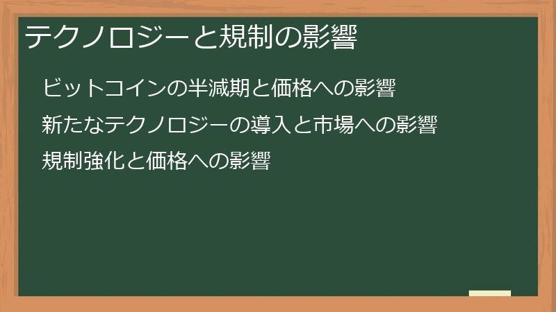 テクノロジーと規制の影響