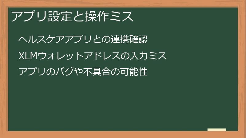 アプリ設定と操作ミス