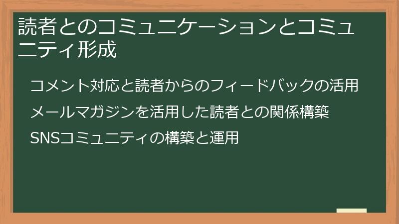 読者とのコミュニケーションとコミュニティ形成