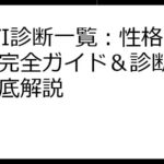 MBTI診断一覧：性格タイプ完全ガイド＆診断テスト徹底解説