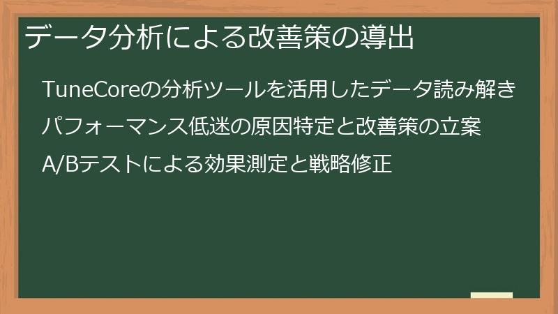 データ分析による改善策の導出