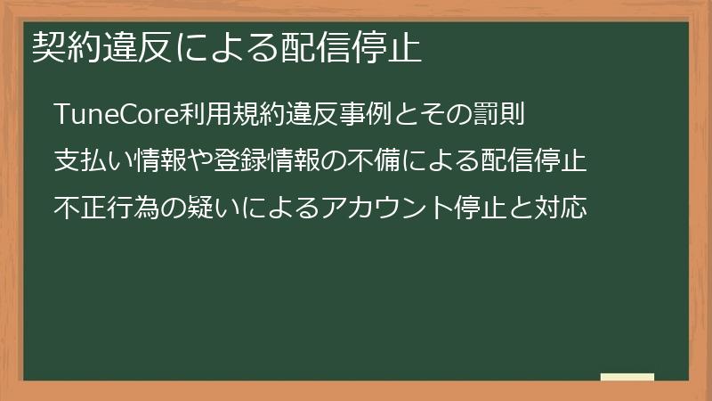 契約違反による配信停止