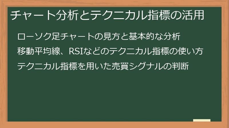 チャート分析とテクニカル指標の活用