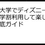 放送大学でディズニーランドを学割利用して楽しもう！徹底ガイド