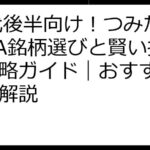 20代後半向け！つみたてNISA銘柄選びと賢い投資戦略ガイド｜おすすめ銘柄も解説