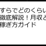 ポイすらでどのくらい稼げる？徹底解説！月収と効率的な稼ぎ方ガイド