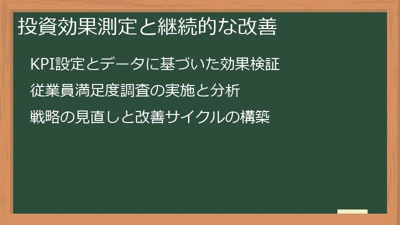 投資効果測定と継続的な改善