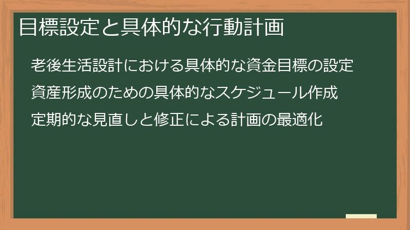 目標設定と具体的な行動計画