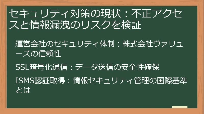 セキュリティ対策の現状：不正アクセスと情報漏洩のリスクを検証