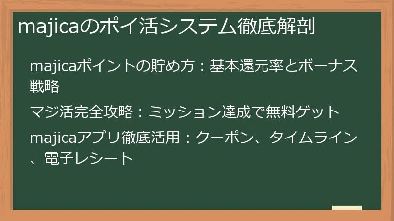 majicaのポイ活システム徹底解剖