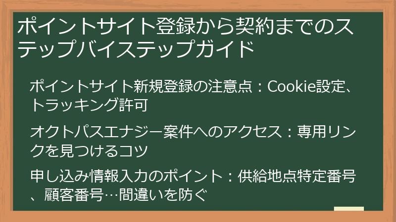 ポイントサイト登録から契約までのステップバイステップガイド