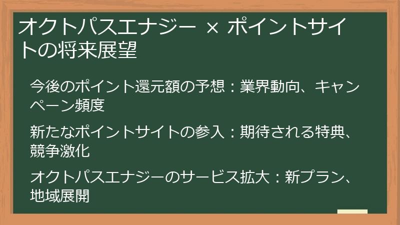 オクトパスエナジー × ポイントサイトの将来展望